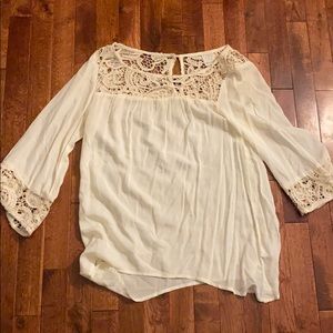 Off white lace long sleeve